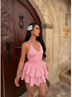 Pembe Stella Eteği Şortlu Elbise