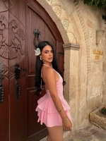 Pembe Stella Eteği Şortlu Elbise