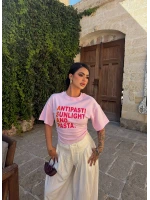 Pembe Summer Korseli Tişört