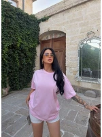 Pudra Basic Oversize Tişört
