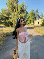 Pudra Ön Büzgülü Kelebek Crop