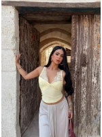 Sarı Güpürlü Sandy Bralet