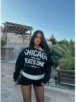 Siyah Chicago İki Parça Sweat