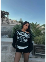 Siyah Chicago İki Parça Sweat