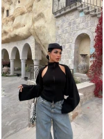 Siyah Fermuarlı Bolerolu İkili Takım