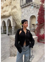 Siyah Fermuarlı Bolerolu İkili Takım