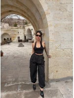 Siyah Jogger Balon Pantolon