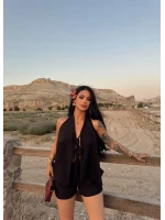 Siyah Linen İkili Takım