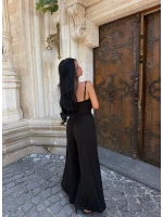 Siyah Luna Palazzo Askılı Tulum