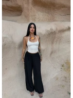 Siyah Paçası Lastikli Balon Pantolon