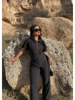 Siyah Safari Kemerli Tulum