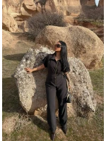 Siyah Safari Kemerli Tulum