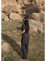 Siyah Safari Kemerli Tulum