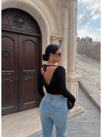 Siyah Sırt Degaje Basic Crop