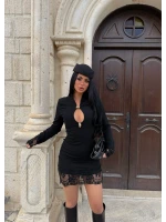 Siyah Sofia Güpürlü Elbise