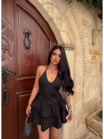 Siyah Stella Eteği Şortlu Elbise