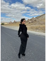 Siyah Street Sweat&Elbise İkili Takım