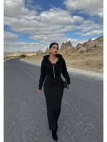 Siyah Street Sweat&Elbise İkili Takım