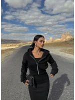 Siyah Street Sweat&Elbise İkili Takım