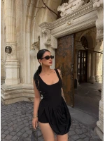 Siyah Verona Drapeli Elbise