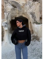 Siyah Vibes Sırt Baskı Sweat
