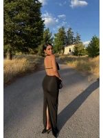 Siyah Vogue Degaje Maxi Elbise