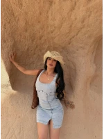 Tek Yırtmaçlı Denim Elbise