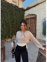 Vizon Yumoş İki Parça Büzgülü Sweat