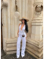 White Wide Leg Palazzo Jean