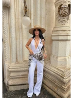 White Wide Leg Palazzo Jean