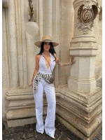 White Wide Leg Palazzo Jean