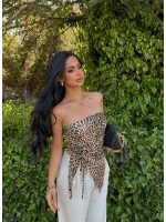 Yan Büzgülü Leopar Crop