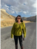 Yeşil Sırt Güpürlü Kazak