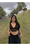 Siyah Güpürlü Bralet