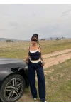 Lacivert Garnili Modal İkili Takım