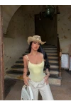 Sarı Aksesuarlı Bodysuit