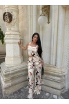 Bej Bloom Palazzo İkili Takım