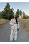 Beyaz Bandanalı Jessica Üçlü Takım