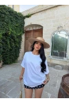 Beyaz Basic Oversize Tişört