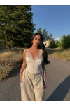 Beyaz Güpürlü Sandy Bralet