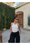 Beyaz Halter Basic Bodysuit
