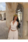 Beyaz Summer Degaje Bluz