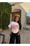 Beyaz Summer Korseli Tişört