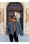 Gri Ekose Bomber Mont