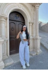 Gri Yüksek Bel Basic Jogger Eşofman