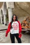 Kırmızı Sorry Reglan Sweat