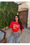 Kırmızı Summer Korseli Tişört