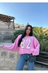 Pembe 82 Kolları Volanlı Triko