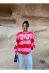 Pembe Dreams Çizgili Sweat
