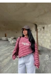 Pembe Energy Çizgili Sweat